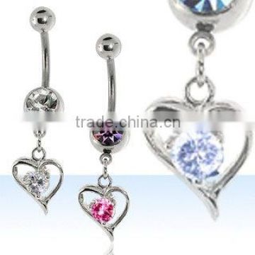 Belly body jewelry, CZ body jewellery, belly ring, dangling body jewellery, navel ring, navel body jewelry, belly button ring