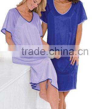 Cheap Women's Plus Size Nightshirt 100%Silk Sleeping Wear