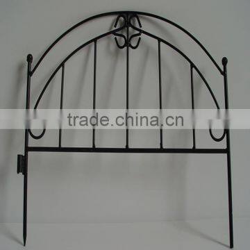 iron powder coated garden border fence