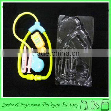 Transparent plastic blister pack display for toy