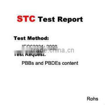 Test Report for reflective Fabrc PBBs & PBDEs Content(Rohs)