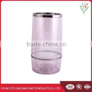 High quality double layer glass ice bucket for sale