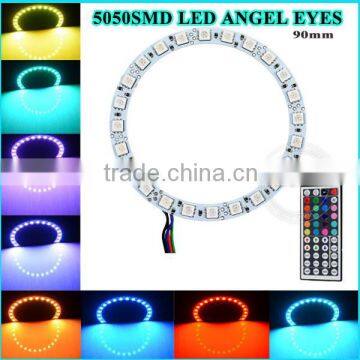 90mm 60mm 40mm semi circle Colorful red blue green orange angel eyes for E46 OEM Angel eyes led ring light