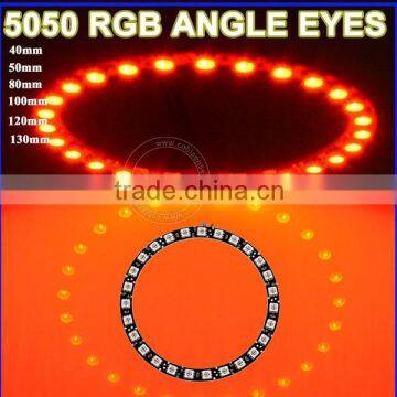 100MM 120MM 130MM color change 5050 smd angle eyes Led decorating headlight