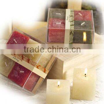 4pcs Handmade Scented square pillar Candle set