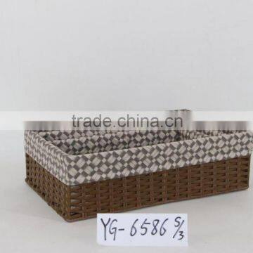 PE Plastic woven storga basket