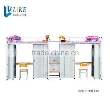 Bunk Bed With Desk and Wardrobe School Students Metal Bed for School photo-2