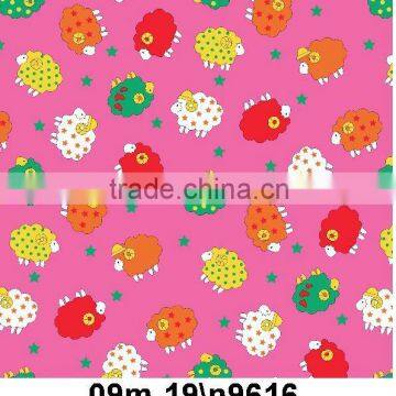 lovely sheep print flannel fleece fabric