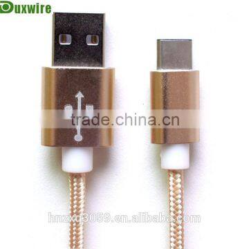 Hot Selling Nylon Braided Type-C USB Cable For Nokia N1 Tablet,New MacBook 12' etc