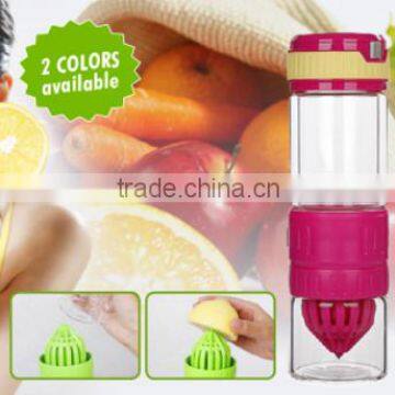 New Product BPA Free Lemon Glass Water Infuser Bottle