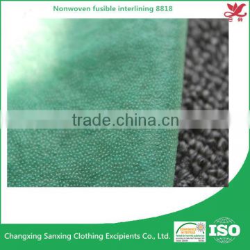 Nonwoevn interlining fabric 8818 fusible interlining