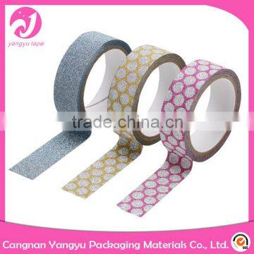 Waterproof custom washi decorative glitter tape