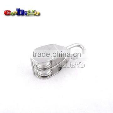 Stainless Steel 304 Double Swivel Wheel Rope Wire Sheave Pulley Lifting #FET015 photo-3