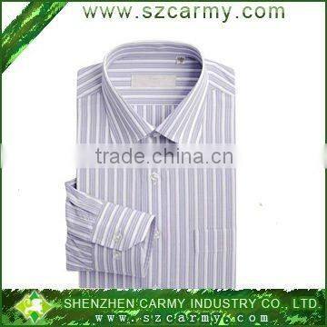 Classic strip T/C long-sleeve latest shirts for men