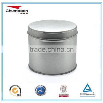 plain round tin box, empty tin can, tea tin canister