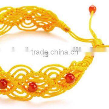 2016 Fashion Designed Cheap Cotton String Bracelet With Bead for Woman photo-2