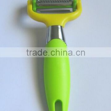 Multi-function kitchen peeler with 3 blades