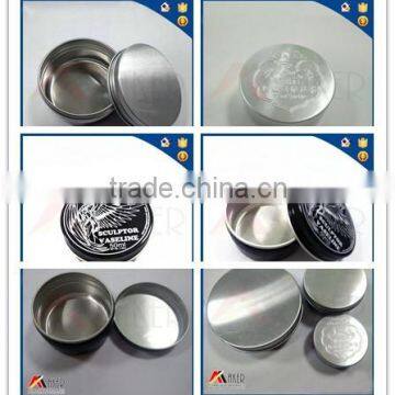 Chinese alibaba supplier 50g,100g custom empty blank small aluminum can container with screw cap logo primtings