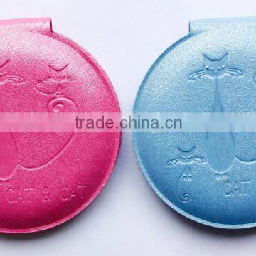 Hot sale cat & cat embossed cheap small cosmetic mirror,MA115C