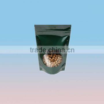 Clear aluminum foil plastic bag with front window