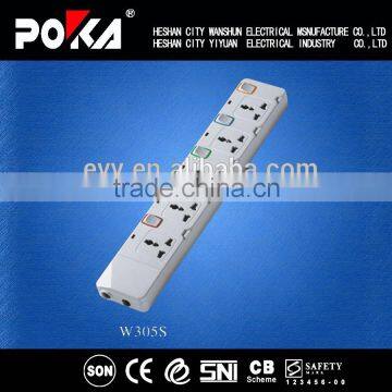 Extension Cord Socket Outlet with Individual Switches