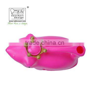 Designer Frog King Shape Watering Can Plastic Pink 1.6L photo-2