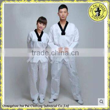 Black V Neck High Quality Factory Customized 100% Cotton Taekwondo Uniform