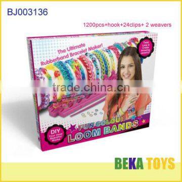 funny diy make friendship bracelet crazy rubber loom band kit