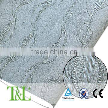 Thick non woven based vinyl coated wall decoration wallpaper