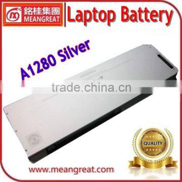 6 cell generic laptop battery for macbook a1280 with silver color 10.8V 4200mAh