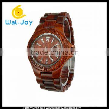 WJ-5354 Newest Hot Sale Wooden With Calendar Fashion Vintage Creative Men Watch photo-2