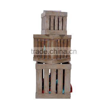 Natural Livings Antique Wooden Box (Set Of Three)