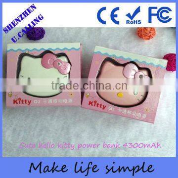 Royal Quality Hello Kitty Power Bank 4300mah Cartoon Power Bank