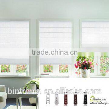 Bintronic Household Smart Product Roman Blind White Aluminum Ally Track With Electric Motor Taiwan