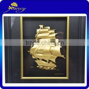 good quality gold foil handmade craft Decorations ship with frame