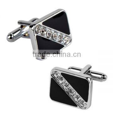 Bullet Cufflinks Black Square with 6 Jewels Cufflinks Wholesale