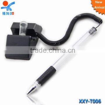 Cute advertising plastic black desktop ball pen for promotion