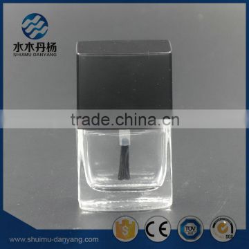 8ml flat square clear empty glass nail polish bottle