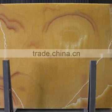 polished orange onyx marble slab