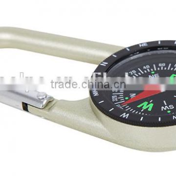 Hot Selling Metal Carabiner Compass For Travel Camping