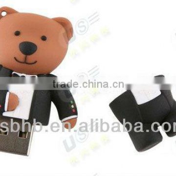 Cute bear shape usb storage stick for pupil students gift