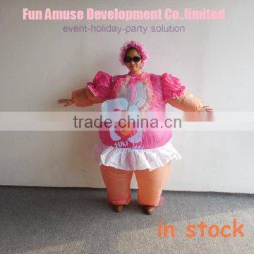 pink doll inflatable mascot costume carnival costume inflatable