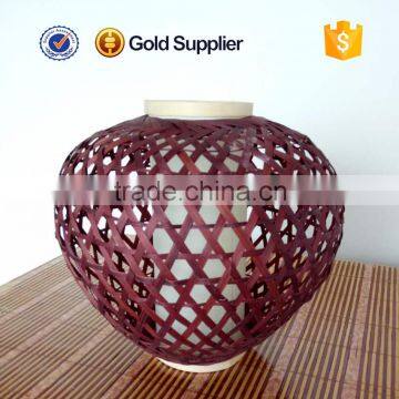 wholesale round pink bamboo lamp shade lamp cover