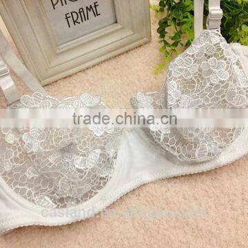 Hot selling pure white bride bra unlined bra(CSM040)