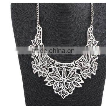 CZ900453 Fashion Women Pendant Chain Crystal Statement Choker Collar Bib Necklace