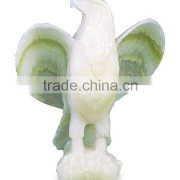 White Onyx Falcon Figurines