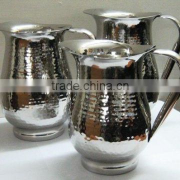 Stainless Steel Hammered Water Pitcher