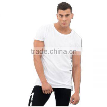 100%cotton plain dyed wholesale men blank scoop neck t shirts