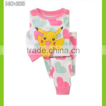 Children's Pajamas Pure Cotton Funny Cartoon Pajamas Blue Background Deer Image Pajamas Set photo-5