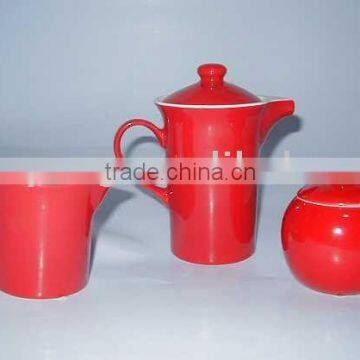 Ceramic Red Glazed Coffee Set